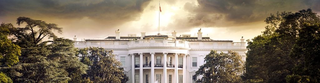 Whitehouse on cloudy day